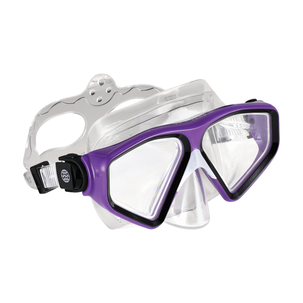 US Divers Tiki DX Adult Mask Clear Lens Purple/White #MS5110501L