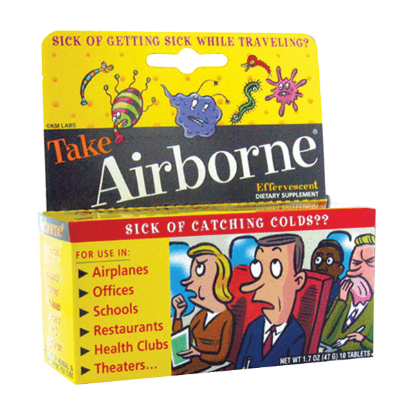Airborne Effervescent Tabs Orange 10Ct