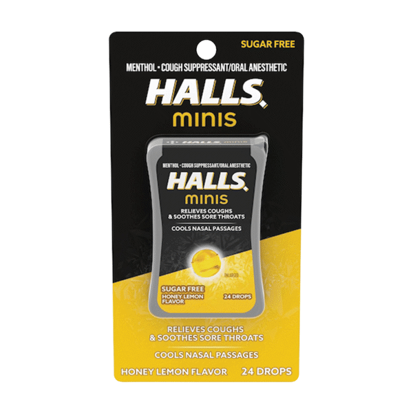 Halls Minis Honey Lemon 24ct