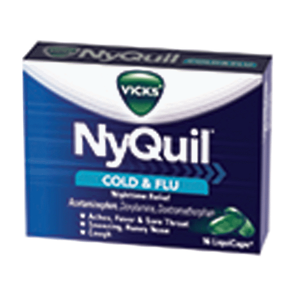 Vicks Nyquil Cold/Flu Liquicaps 16Ct