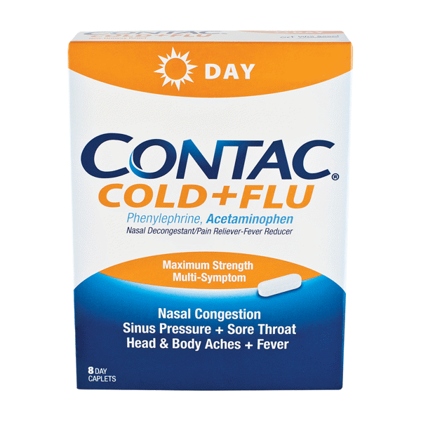 Contac Day M/S Cold & Flu 8Ct