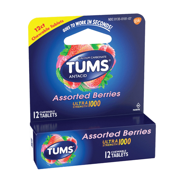 Tums Ultra Asst Berries Single Roll Peg