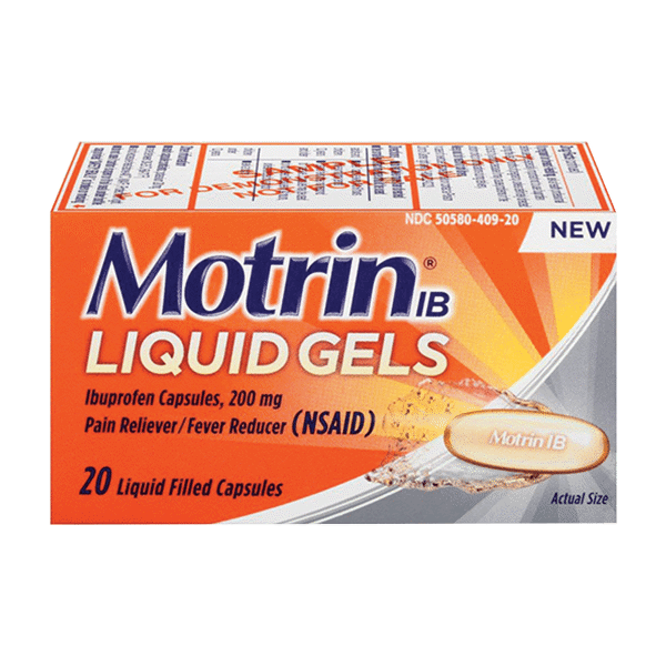Motrin IB Liquid Gels 200Mg 20Ct