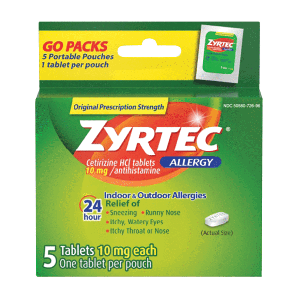 Zyrtec 24 Hour Hives Relief 5ct