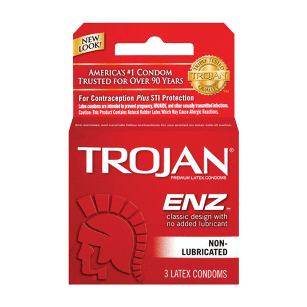 Trojan Non-Lubricated 3Ct (Red)