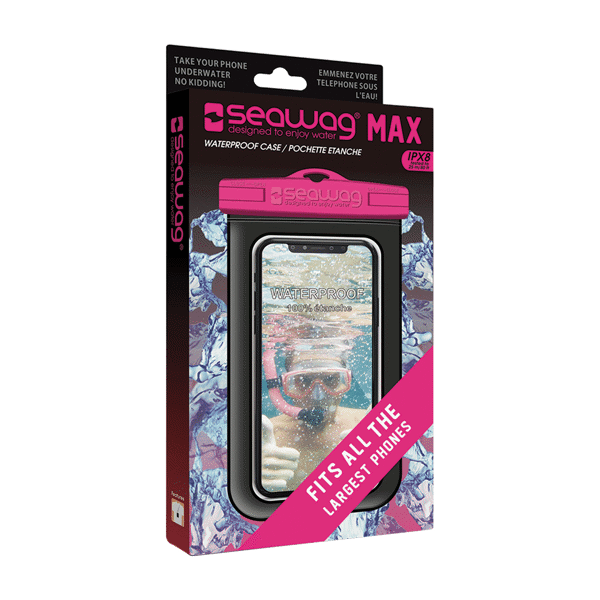 Seawag MAX Waterproof Case for Large Smartphone Black/Pink