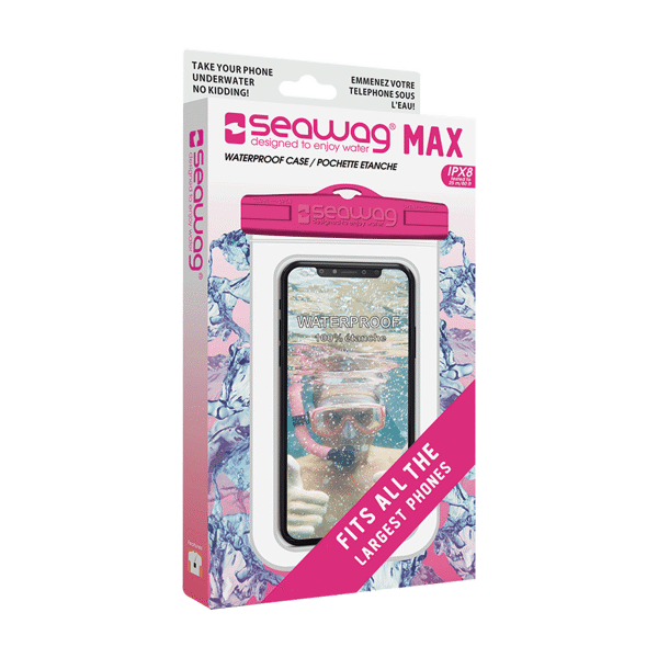Seawag MAX Waterproof Case for Large Smartphone White/Pink