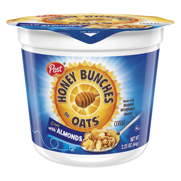 Post Honey Bunches Of Oats/Almonds Cereal Cup 2.25oz