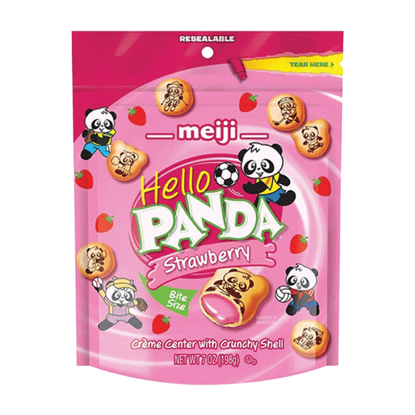 Meiji Hello Panda Strawberry 7oz