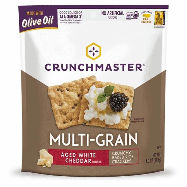 Crunchmaster Multi Crackers White Cheddar 4oz