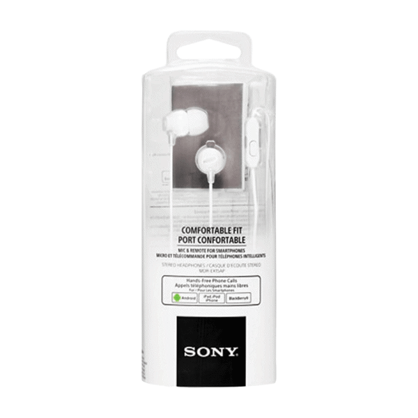 Sony Smartphone Earbud Headset w/Mic White