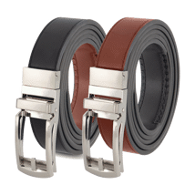Men's Ratchet System Reversible Leather Belt Blk/Brn - Up to 51"