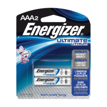 L92BP-2 Energizer AAA-2 Ultimate Lithium Battery
