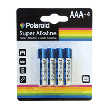 Polaroid Super Alkaline Batteries AAA-4Pk