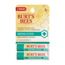 (DP) Burt's Bees Lip Balm Medicated Blister .15oz 2pk