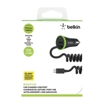 (DP) Belkin BOOSTUP Micro Car Charger+USB Port