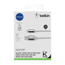 (DP) Belkin DuraTek Micro USB to USB Cable 4' Silver