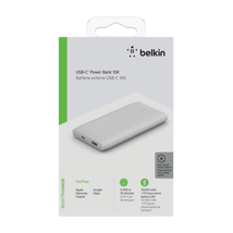 (DP) Belkin Power Bank 10000mAh 18W PD USB-C, 12W USB-A White"