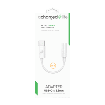 ACharged Life USB-C to 3.5mm Audio Adapter White
