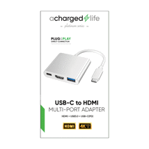 ACharged Life Multi Port Adapter USB-C to USB-A, HDMI, USB-C