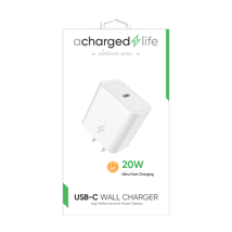 ACharged Life Wall Charger 20W Single USB-C Port White