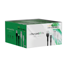 ACharged Life Bulk Charging Cable USB-C 3Ft 2Amp Black/White Asst.