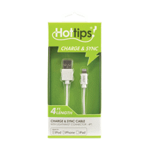 (DP) Hottips Apple Lightning 4ft Sync/Charge Cable MFI