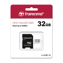 Transcend Micro SD Card 32GB 300S Class 10