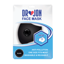 (DP) Dr Jon Face Mask 5 Layer Washable Mask w/ Valve and Extra PM 2.5 Filter - Black