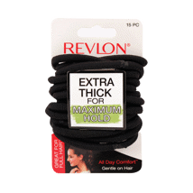 Revlon Essentials Extra Thick Elastic 15Pc Black
