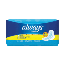 Always Maxi Pad w/Wings 10ct