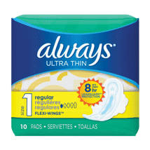 (DP) Always Ultra Thin Pads w/Wings 10ct