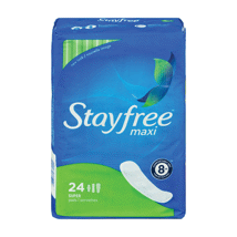 Stayfree Maxi Pads Super 24ct