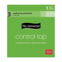 No Nonsense Control Top Reinforced Toe Nude B 1ct