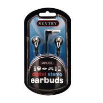 Sentry Stereo Earbuds Black