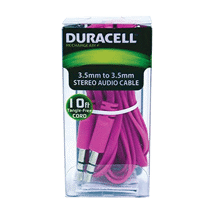 (DP) Duracell 10' Audio Flat Cable Pink