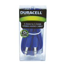 (DP) Duracell 10' Audio Flat Cable Blue