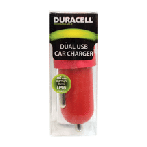 (DP) Duracell Dual USB Car Charger 2.1A Pink