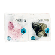 (NV) Fashion Mask Diamond Pattern Asst. Colors (Black, Pink, Grey)