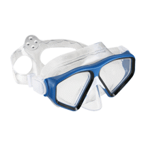 US Divers Tiki DX Adult Mask Clear Lens Blue/White #MS5114009L