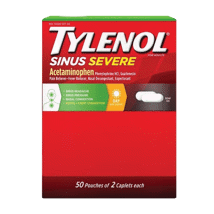Tylenol Sinus Severe Caplets 2ct Dispenser Box