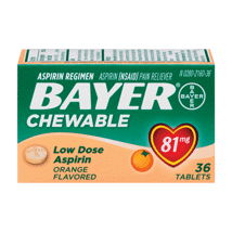 Bayer Low Dose Aspirin 81Mg Orange 36Ct