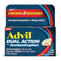 Advil Dual Action w Acetaminaphen 18ct