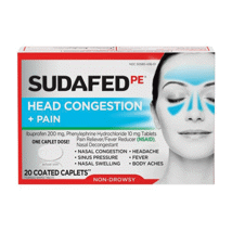 Sudafed PE Head Congestion + Pain 20ct