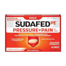 Sudafed PE Pressure/Pain Caplets 24Ct