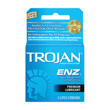 Trojan Enz Lubricated 3Ct (Blue)