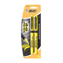 Bic Pen Brite Liner Yellow 2Ct