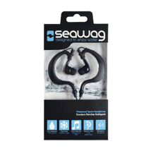 Seawag Waterproof Earphones w/Mic Black
