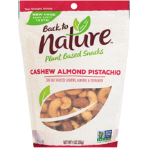 Back To Nature Mix Almond Cashew Pistachio 9oz