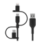 Belkin Universal USB-A to Micro USB/Lightning/USB-C Cable 3.3Ft Black